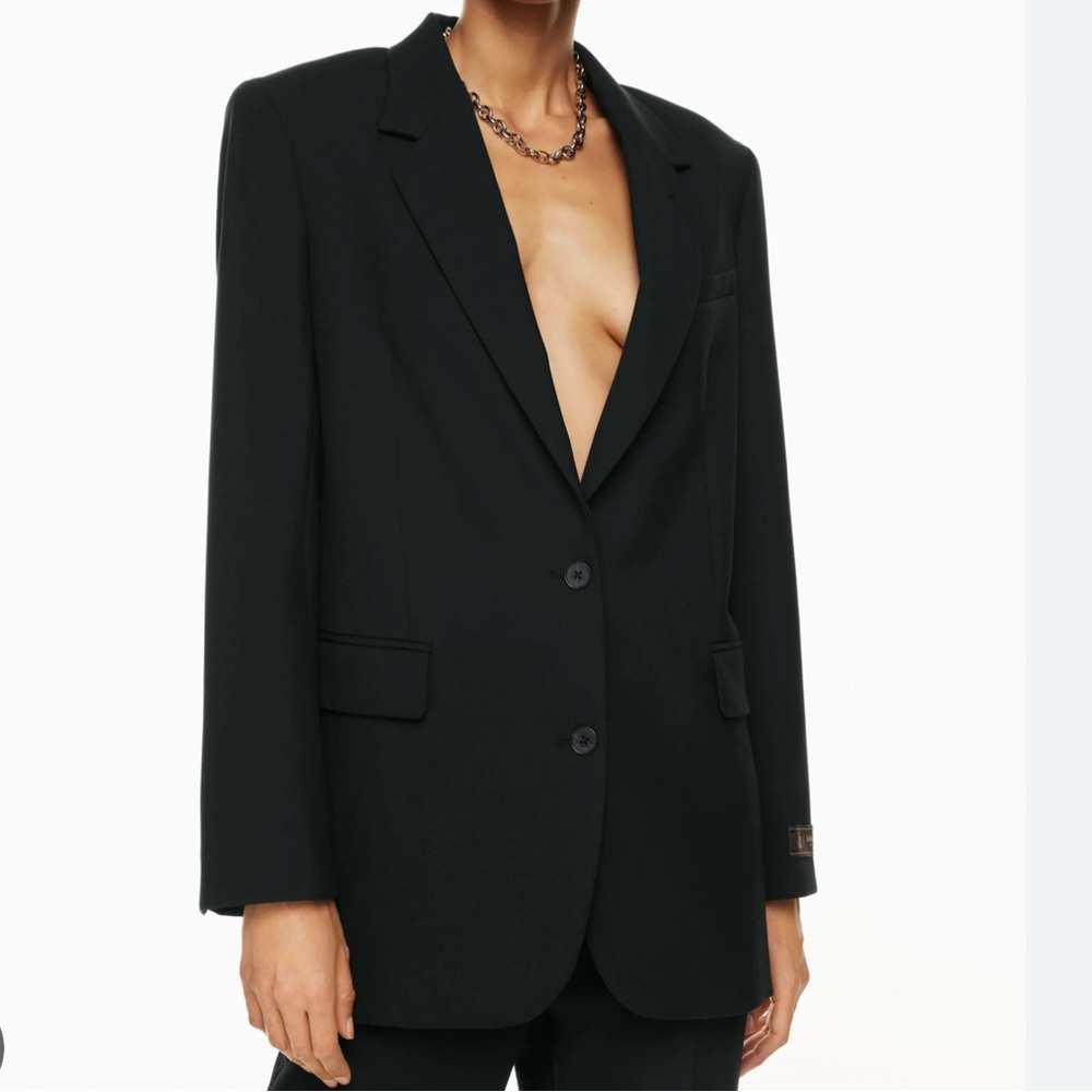 NWOT Babaton Wool Blend Black Agency Blazer Size XL